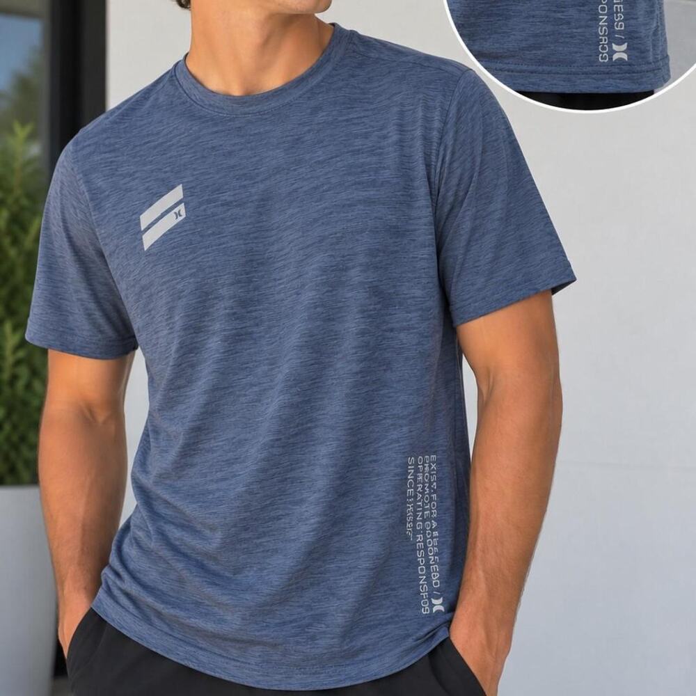 Gray blue hurley t shirt